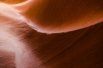 antylope canyon, textures and shapes, red color