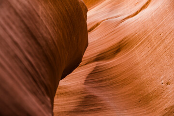 antylope canyon, textures and shapes, red color