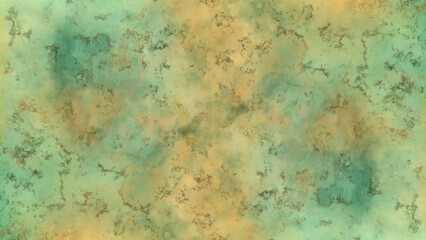 watercolor background painting with gold distressed texture. soft yellow beige lighting and gradient green colors. colorful background with watercolor stains and for design and decoration