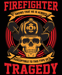 Firefighter T Shirt Design for print on demand