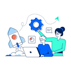 A flat illustration of project priorities