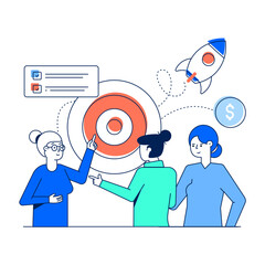 An illustration of startup planning in flat style 