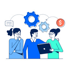 Modern flat illustration of cost management 