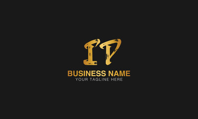 IP initial logo | initial based abstract modern minimal creative logo, vector template image. luxury logotype logo, real estate homie logo. typography logo. initials logo.