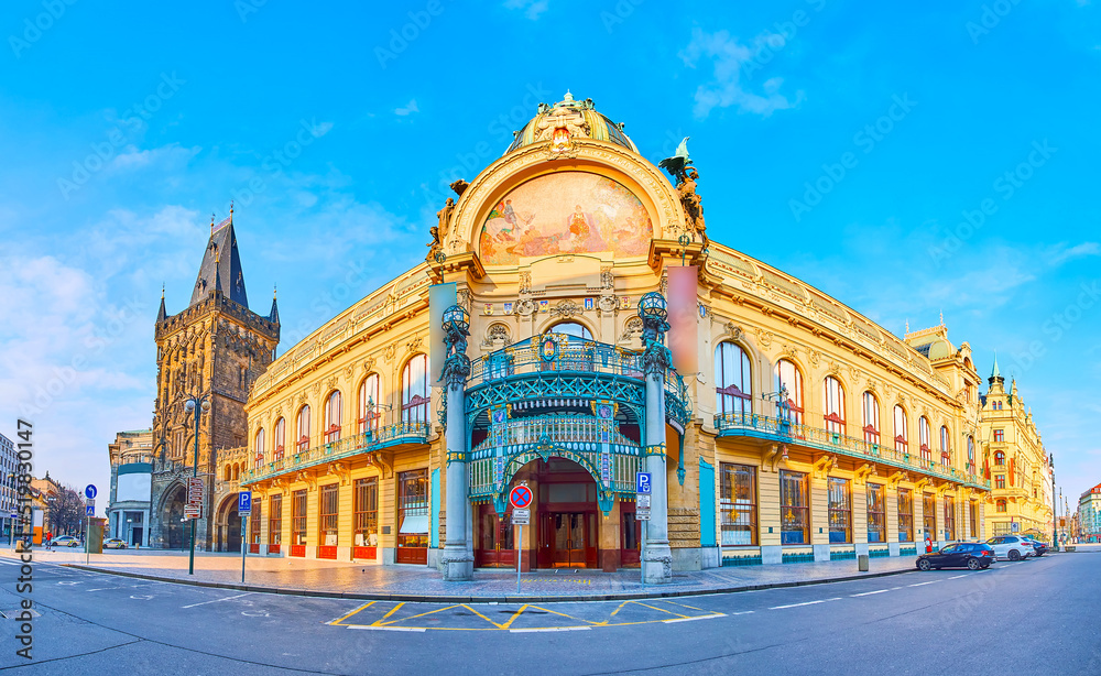 Canvas Prints Panorama of Republic Square, Prague, Czech Republic