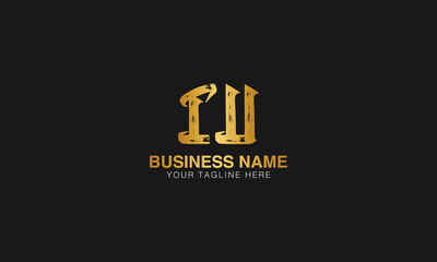 IU initial logo | initial based abstract modern minimal creative logo, vector template image. luxury logotype logo, real estate homie logo. typography logo. initials logo.