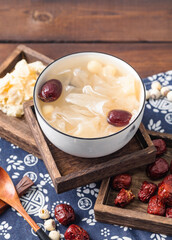 Nourishing red date, white fungus and lotus seed soup