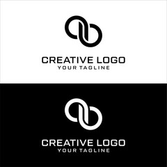 Creative letter ab logo design vektor	