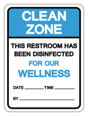 Clean Zone Symbol Sign, Vector Illustration, Isolate On White Background Label. EPS10