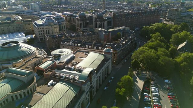 Aerial approach Waldorf Astoria Edinburgh The Caledonian Scotland UK