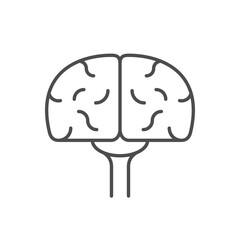 Human brain line outline icon