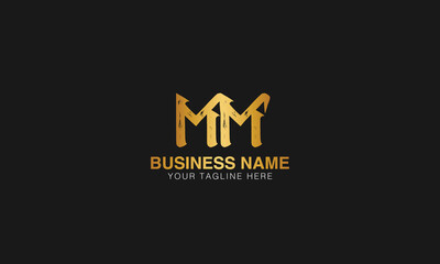 MM initial logo | initial based abstract modern minimal creative logo, vector template image. luxury logotype logo, real estate homie logo. typography logo. initials logo.