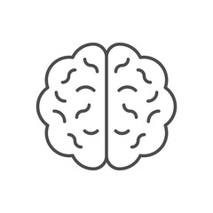 Human brain line outline icon