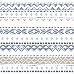 Ethnic vector seamless pattern. Tribal geometric background, boho motif, maya, aztec ornament illustration. mexican textile print texture