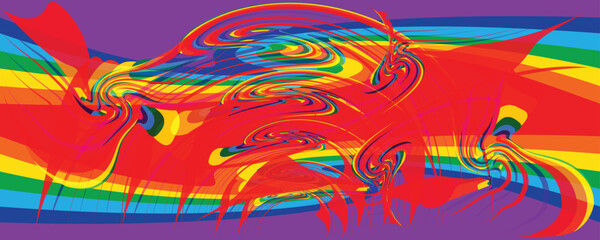 Abstract eye catching dynamic rainbow vector background. Design for backdrop, cover, wallpaper, packaging, presentations.