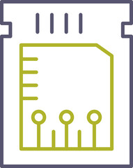 Unique Chip Vector Icon