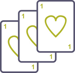 Unique Deck of Cards Vector Icon