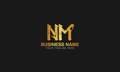 NM initial logo | initial based abstract modern minimal creative logo, vector template image. luxury logotype logo, real estate homie logo. typography logo. initials logo.