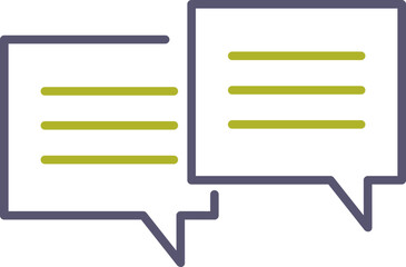 Obraz premium Unique Two Chat Bubbles Vector Icon