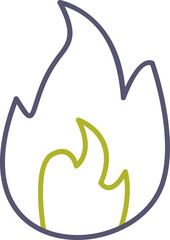 Unique Flame Vector Icon