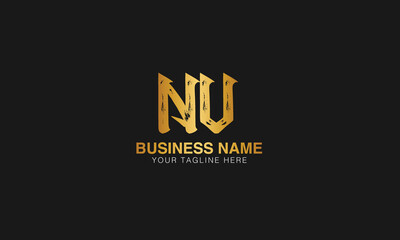 Fototapeta premium NV initial logo | initial based abstract modern minimal creative logo, vector template image. luxury logotype logo, real estate homie logo. typography logo. initials logo.