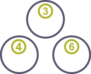 Unique Snooker Balls Vector Icon