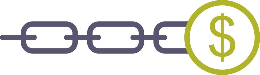 Obraz premium Unique Link Sales Vector Icon