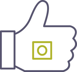 Unique Like Marketing Vector Icon