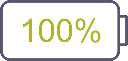 Unique Full Battery Vector Icon