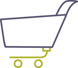 Unique Shopping Cart Vector Icon