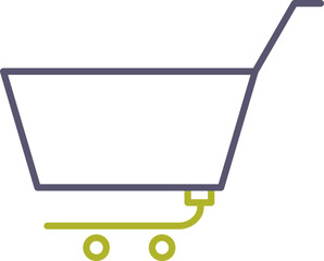 Unique Empty Cart Vector Icon