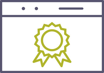 Unique Web Award Vector Icon