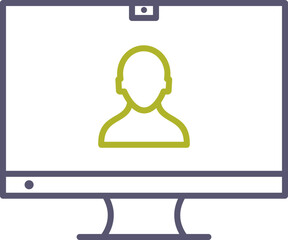 Unique Video Communication Vector Icon