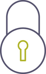 Unique Closed Access Vector Icon