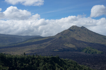 Fototapeta na wymiar Mount Batur, vulcano in the near of Kintamani in Bali, Indonesia