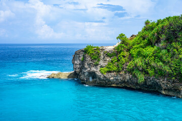 Blue lagoon on the island Nusa Lembongan near to Bali, Indonesia