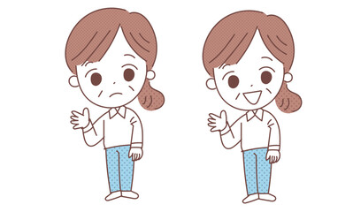 紹介するおばさん