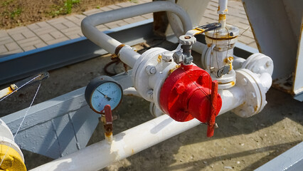 Liquid propane gas station. LPG station for filling liquefied gas into the vehicle tanks.