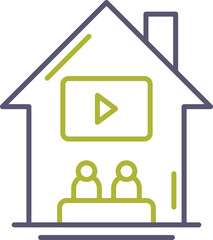 Watching A Movie Icon