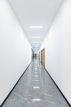 Empty modern interior corridor space