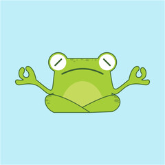 Yoga frog illustration