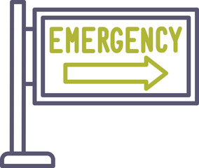 Emergency Sign Icon