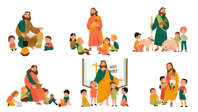 Jesus Christ And Kids Set