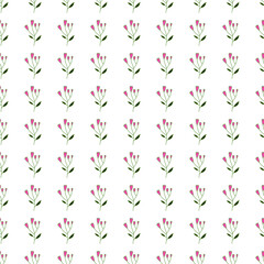 Cute abstract flower seamless pattern. Hand drawn floral wallpaper.