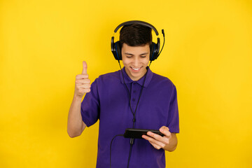 person listening to music