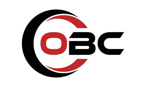 OBC swoosh three letter logo design vector template | monogram logo | abstract logo | wordmark logo | letter mark logo | business logo | brand logo | flat logo | minimalist logo | text | word | symbol