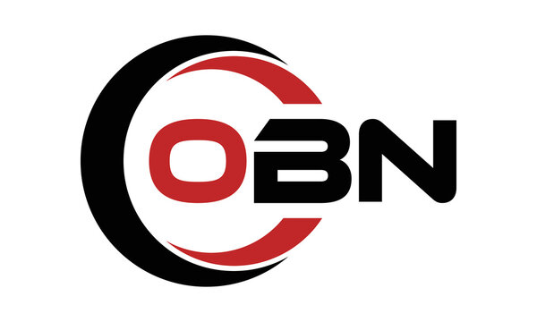 OBN swoosh three letter logo design vector template | monogram logo | abstract logo | wordmark logo | letter mark logo | business logo | brand logo | flat logo | minimalist logo | text | word | symbol
