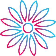 Unique Flower Vector Icon