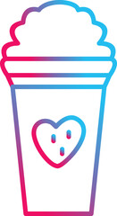 Unique Strawberry Milkshake Vector Icon