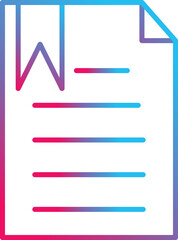 Unique Bookmarked Document Vector Icon